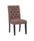 Фото #4 товара Upholstered Button Tufted Dining Side Chair