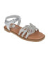 Фото #1 товара Big Girl's Fashion Sandal with Butterfly Rhinestone Upper Polyurethane Sandals