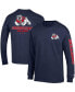 Фото #2 товара Men's Navy Fresno State Bulldogs Team Stack Long Sleeve T-shirt