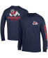 Men's Navy Fresno State Bulldogs Team Stack Long Sleeve T-shirt