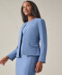 Фото #7 товара Petite Collarless Open-Front Blazer