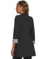 ფოტო #2 პროდუქტის Women's Roll Sleeve Open Front Blazer, Regular and Petite Sizes