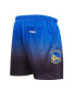 ფოტო #3 პროდუქტის Men's Royal, Black Golden State Warriors Ombre Mesh Shorts