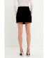 Women's Velvet Ruched Mini Skirt