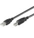 Фото #1 товара Goobay 68901 - USB 2.0 Hi-Speed Kabel A-Stecker> B-Stecker 3.0 m schwarz - Cable - Digital