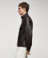 ფოტო #10 პროდუქტის Men's Nappa Leather-Effect Jacket