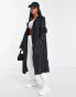 Фото #8 товара ASOS DESIGN Petite rain parka coat in black