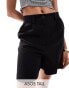 Фото #1 товара ASOS DESIGN Tall dad short with linen in black