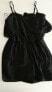 Фото #1 товара Thalia Sodi Women's Ruffle Front Shoulder Straps Romper Black L