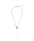 Фото #4 товара Swarovski shell, White, Rose Gold-Tone Idyllia Y Pendant Necklace