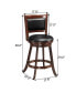 Фото #3 товара Set of 2 24'' Swivel Counter Stool Wooden Dining Chair