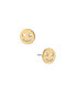 Smiley Face Stud Earring in 18K Gold Plated Brass