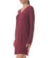 Фото #7 товара Women's Ribbed Long-Sleeve Sleepshirt