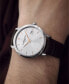 ფოტო #7 პროდუქტის Men's Swiss Toccata Brown Leather Strap Watch 39mm