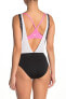 Фото #2 товара Nike Sport 267575 Women's Layered Mesh One-Piece Swimsuit Size S