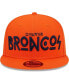 Фото #4 товара Men's Orange Denver Broncos Word 9FIFTY Snapback Hat