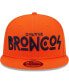 ფოტო #4 პროდუქტის Men's Orange Denver Broncos Word 9FIFTY Snapback Hat