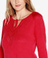Фото #4 товара Women's Raglan Sleeve Pointelle Sweater