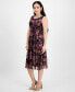 Petite Sleeveless Floral Chiffon Sheath Dress