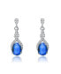 ფოტო #1 პროდუქტის Cubic Zirconia Sterling Silver Colored Stoned Teardrop Earrings