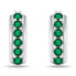 Amazing silver earrings with green zircons EA543WG