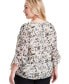 Plus Size Printed 3/4-Sleeve Blouse