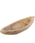 Фото #1 товара Wood Carved Boat Shaped Bowl Basket Rustic Display Tray