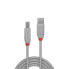 Фото #4 товара Lindy 1m USB 2.0 Type A to B Cable - Anthra Line - grey - 1 m - USB A - USB B - USB 2.0 - 480 Mbit/s - Grey