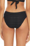 Becca by Rebecca Virtue 297621 Kennedy Tab Side Hipster Bikini Bottom, Black, XS