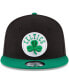 Фото #4 товара Men's Black, Kelly Green Boston Celtics 2-Tone 9FIFTY Adjustable Snapback Hat
