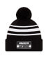 ფოტო #2 პროდუქტის Men's Black, White Nascar Cup Series Cuffed Pom Knit Beanie