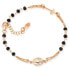 Pink gold plated silver bracelet with Rosary BRORN3 crystals