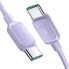 Фото #1 товара Kabel przewód USB-C - USB-C 100W 1.2m fioletowy