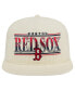 Men's Cream Boston Red Sox Throwback Bar Golfer Corduroy Snapback Hat