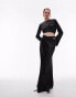 Topshop co-ord wrap waist satin top in black 34 - фото #6