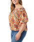 Trendy Plus Size Rosiya Off-The-Shoulder Top Apricot Sh, 3X - фото #3