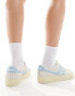 Levi's Swift suede trainers with in off white and blue