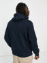 Фото #2 товара Спортивное худи New Balance – Морской синий с капюшоном и маленьким логотипом