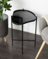 Фото #4 товара 19" x 19" x 21" Metal Abstract Wavy X-Shaped Base Accent Table