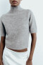 Knit mock turtleneck sweater