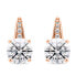 Charming bronze earrings with clear zircons EA465R