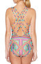 Womens Laundry By Shelli Segal Scarf Medallion One-Piece Swimsuit, Sz. S 148009