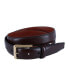 Фото #1 товара Men's 30MM Pebble Grain Leather Belt with Gold Buckle