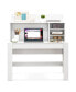Фото #6 товара Home Office Computer Desk Study Table Writing Workstation Hutch Cable Hole White