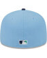 ფოტო #5 პროდუქტის Men's Light Blue, Navy Washington Nationals Green Undervisor 59FIFTY Fitted Hat