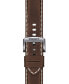 ფოტო #4 პროდუქტის Men's Swiss T-Sport Supersport Chrono Brown Leather Strap Watch 46mm