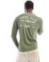 Lee Union Alls workwear logo back print long sleeve t-shirt in green