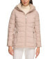 Фото #1 товара Women's Stretch Hooded Puffer Coat, Created for Macy's