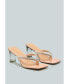 Фото #3 товара Litchi Rhinestone Embellished Strap Sandals