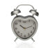 Фото #1 товара Настольные часы Versa Сердце Серебристый Металл (21 x 15 x 6 cm)